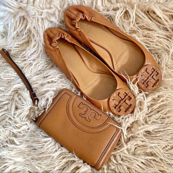 Tory Burch Shoes - TORY BURCH Reva Camel Flats